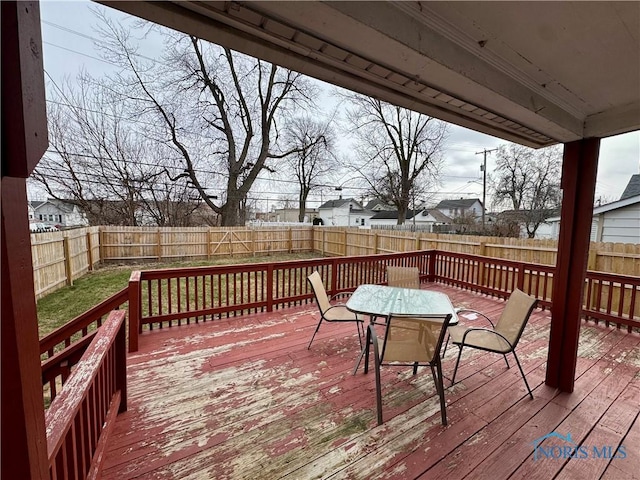 view of wooden terrace