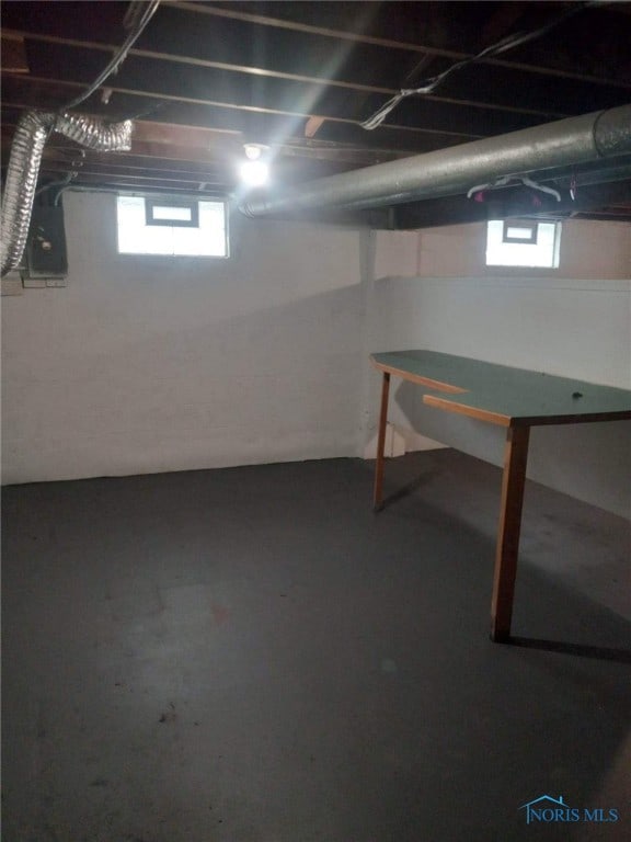 view of basement