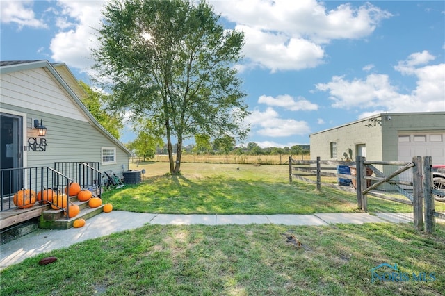 view of yard with cooling unit