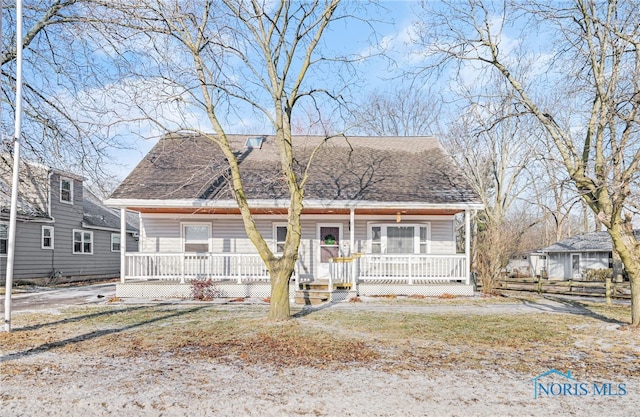 view of front of home featuring covered porch