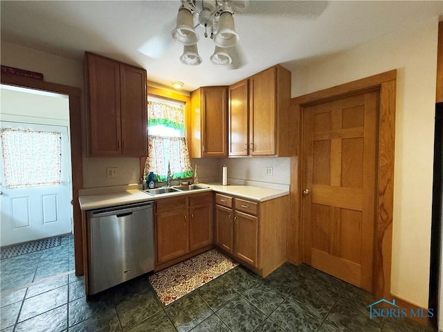 kitchen with dishwasher and sink