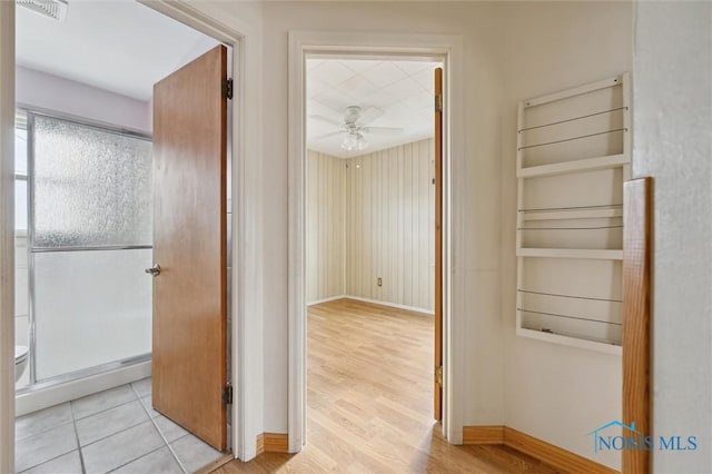 hallway featuring light hardwood / wood-style floors