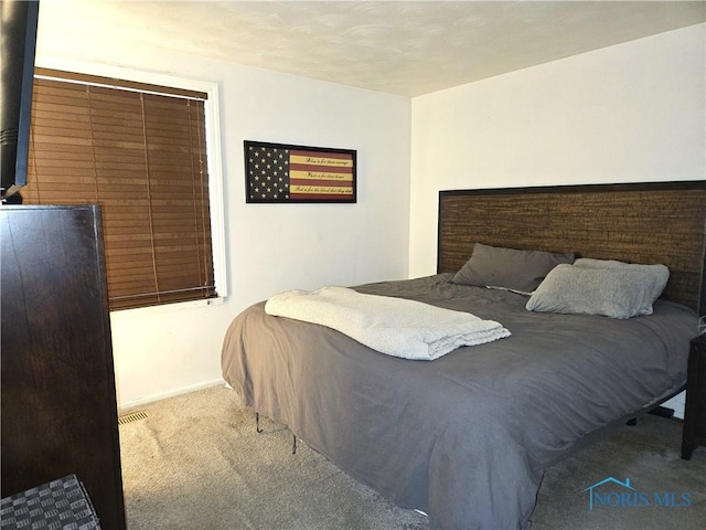 bedroom featuring carpet