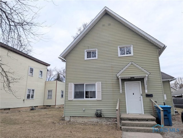 view of back of property