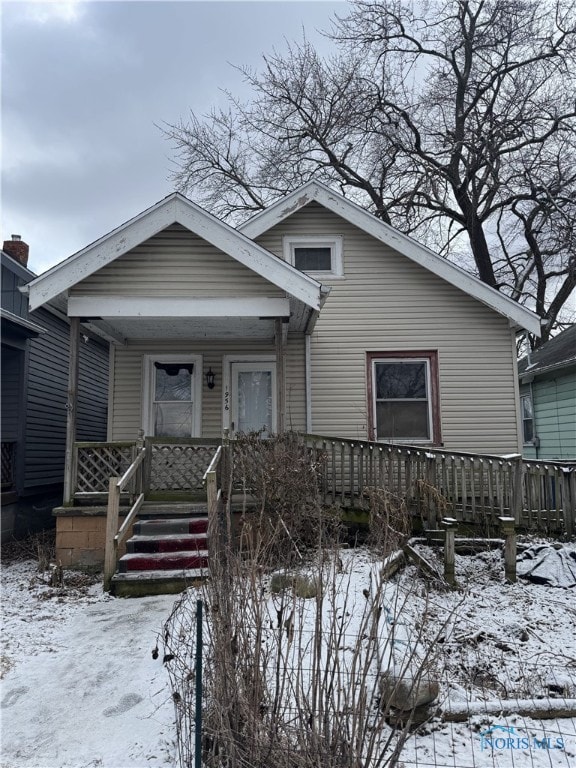 view of bungalow-style home