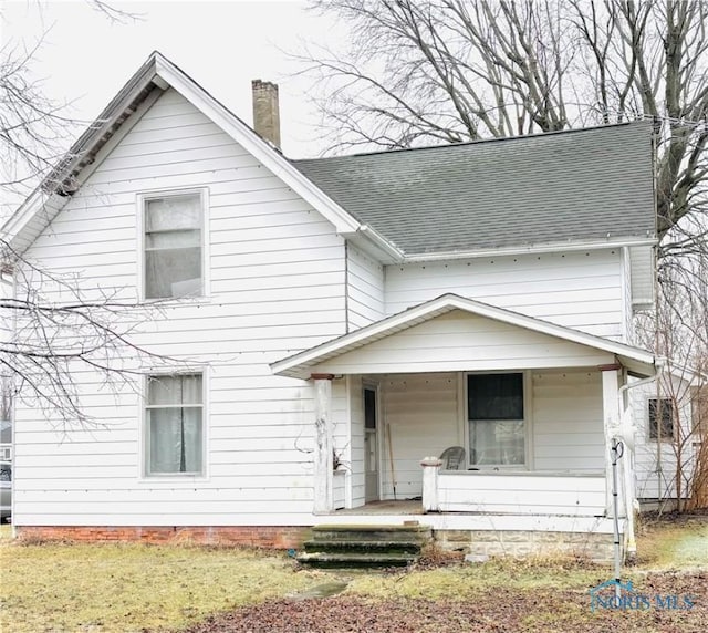 view of front of house with covered porch