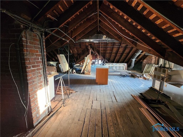 view of attic