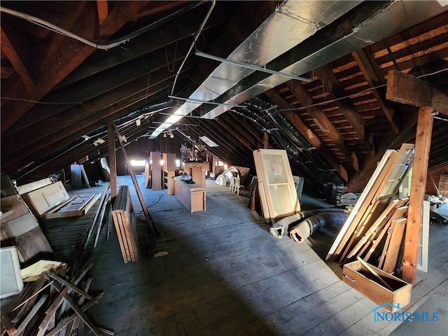 view of attic