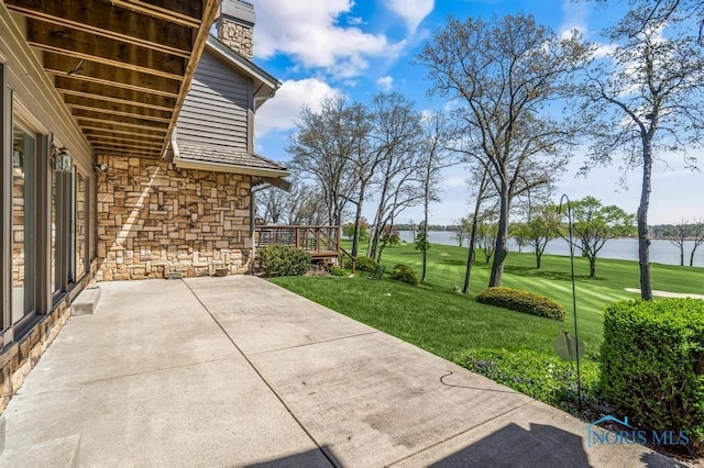 3865 River Rd, Toledo, OH 43614 - view of patio / terrace with view of golf course and a water view