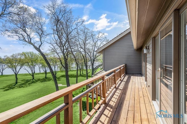 3865 River Rd, Toledo, OH 43614 - wooden terrace with a lawn
