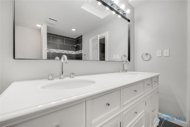 bathroom featuring vanity