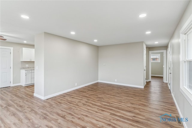 empty room featuring light hardwood / wood-style flooring