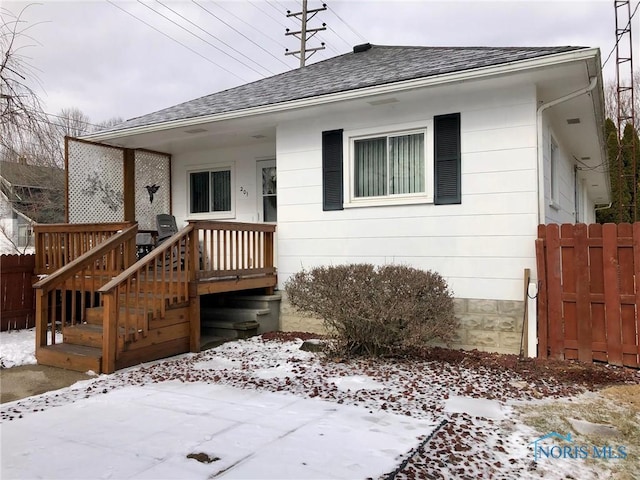 view of front of home