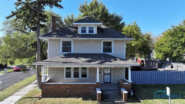 front facade with covered porch