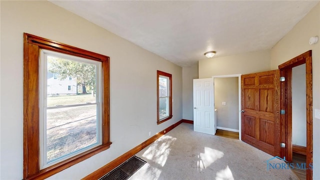 interior space with carpet flooring