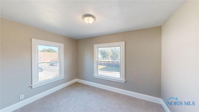 empty room featuring plenty of natural light and carpet