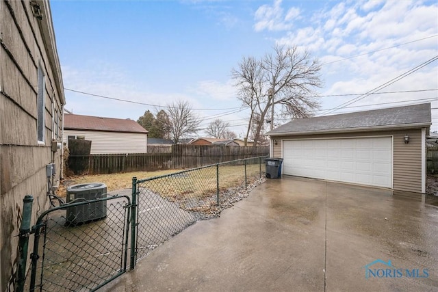 garage with central AC