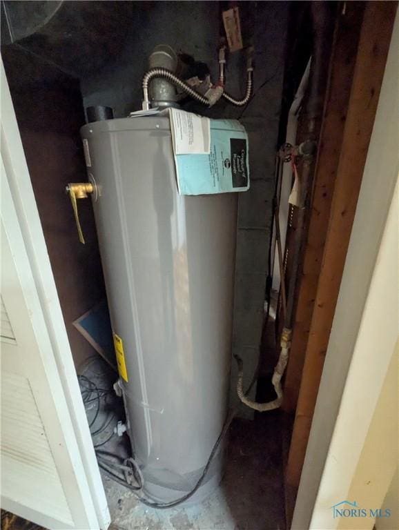 utilities featuring gas water heater