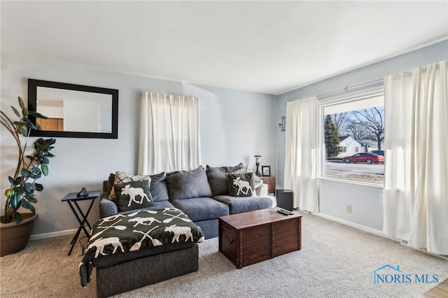 view of carpeted living room