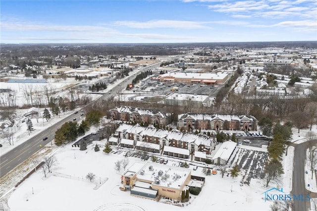 view of snowy aerial view