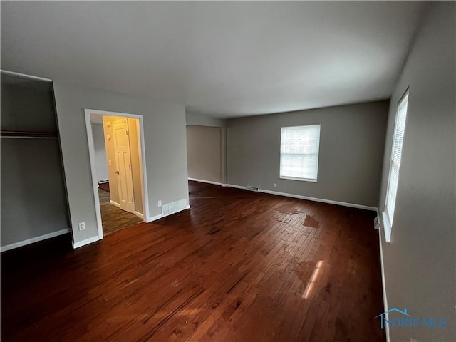 interior space featuring dark hardwood / wood-style floors