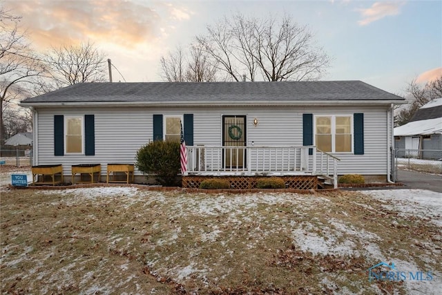 view of front of home