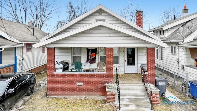 bungalow-style house with a porch