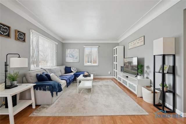 living room featuring hardwood / wood-style floors