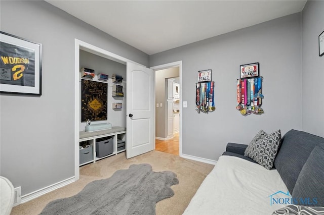 view of carpeted bedroom