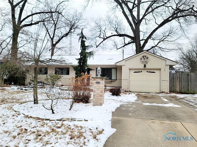 ranch-style house with a garage