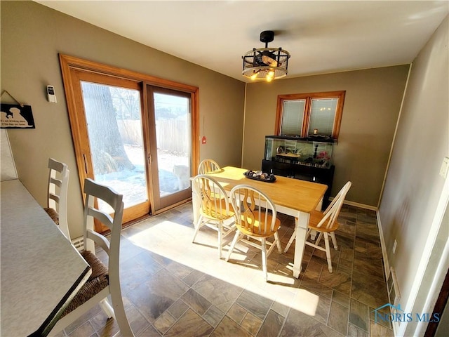 view of dining area