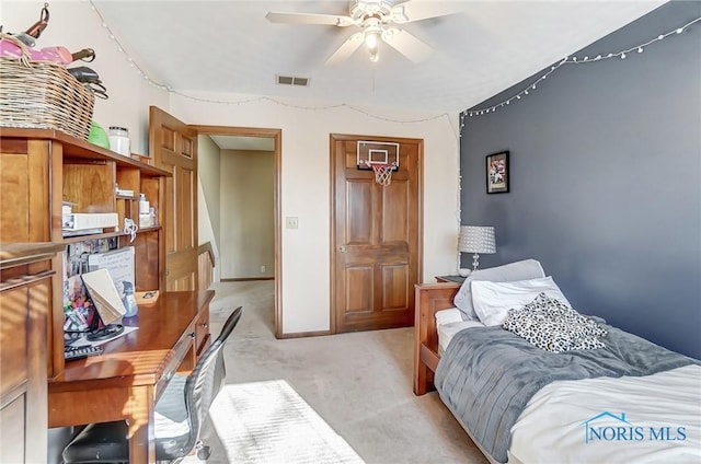 view of carpeted bedroom