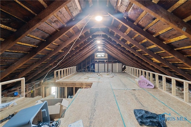 view of attic