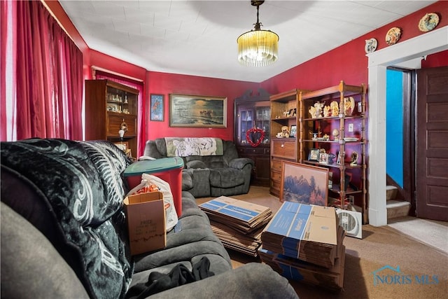 view of carpeted living room