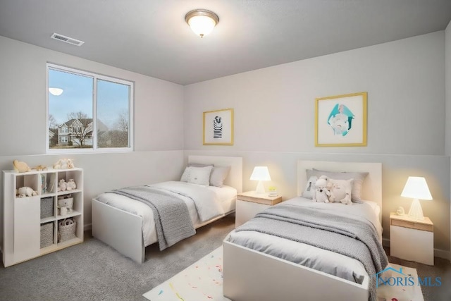 bedroom with carpet floors