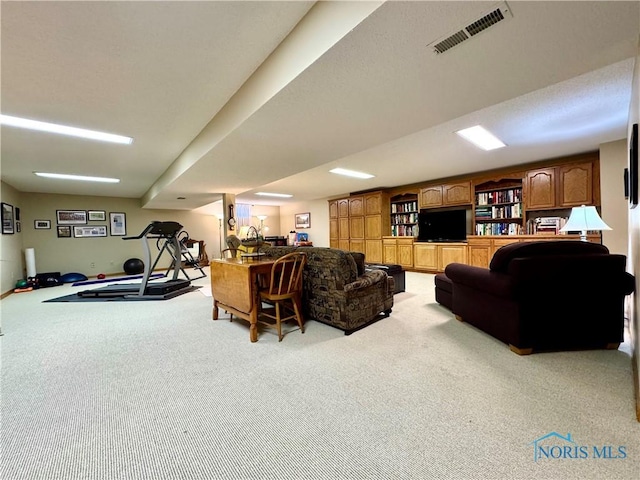 view of carpeted living room