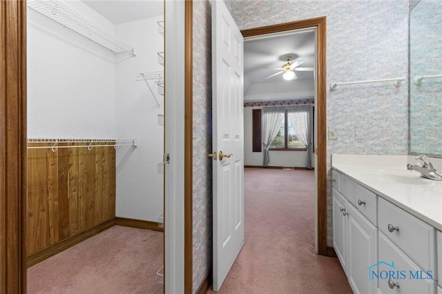 bathroom featuring vanity