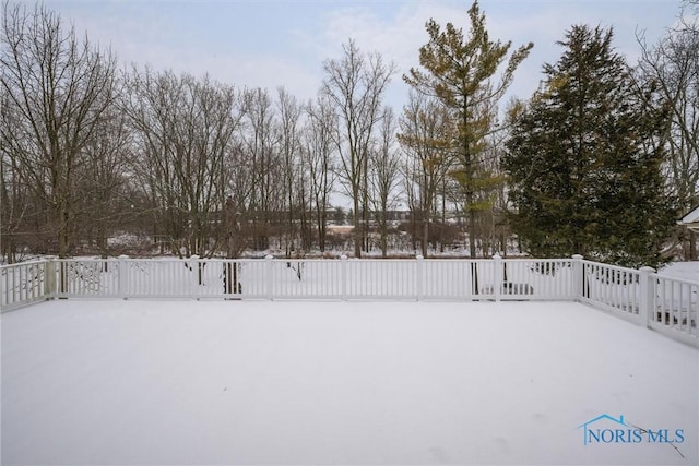 view of snowy yard