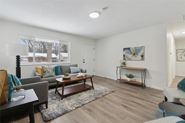 living room featuring hardwood / wood-style flooring