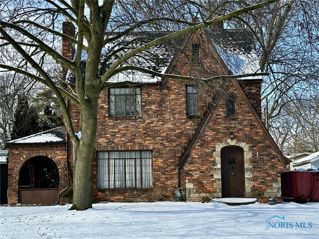 view of tudor-style house