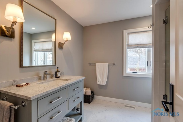 bathroom featuring vanity