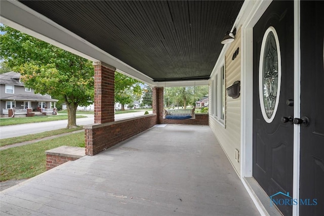 view of patio / terrace with a porch