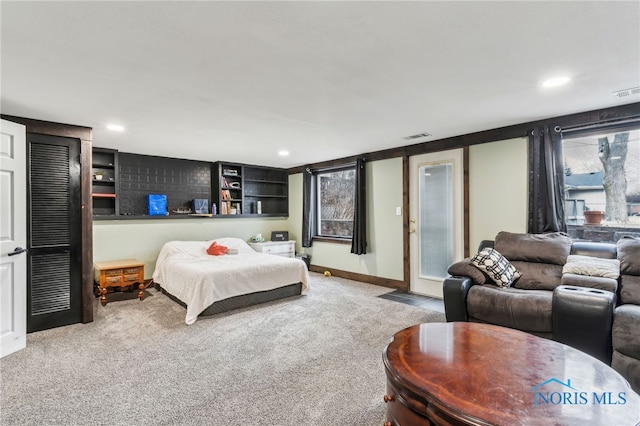 615 Lincolnshire Ln, Findlay, OH 45840 - bedroom with carpet and access to outside