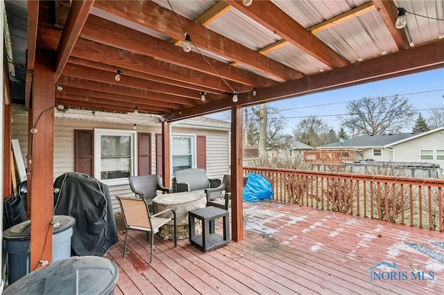 615 Lincolnshire Ln, Findlay, OH 45840 - deck featuring a grill
