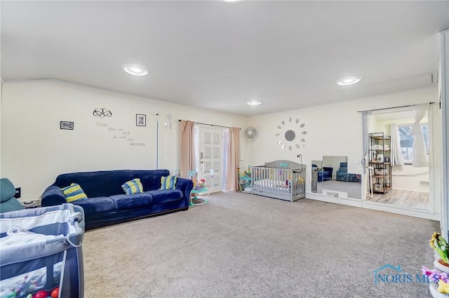 4811 Larkhaven Dr, Toledo, OH 43623 - carpeted living room featuring recessed lighting