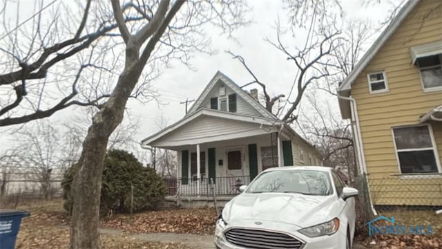 view of front of home with a porch