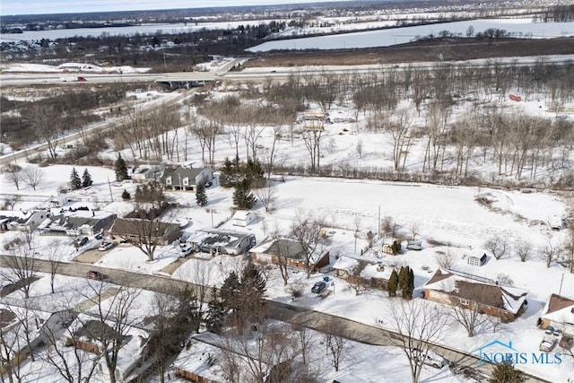 view of snowy aerial view