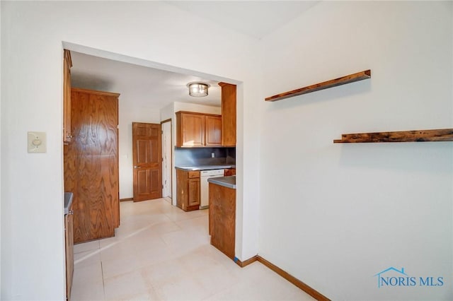 hallway with baseboards