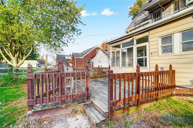 view of wooden deck