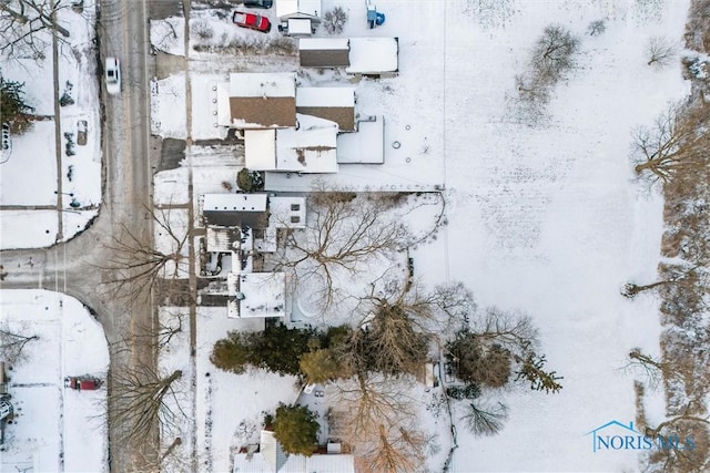 view of snowy aerial view